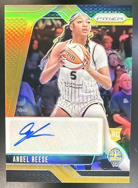 Angel Reese Auto RC /10 2024 Panini Wnba Prizm Signatures Gold Prizms SP Dream