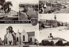Postkarte Zeitz, Rathaus & Moritzburg, ungelaufen, 1986, TOP Zustand!