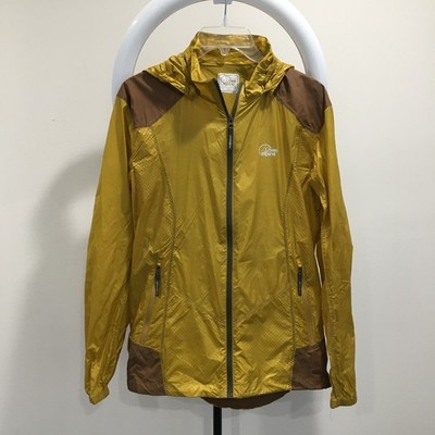 LOWE ALPINE Harris sz Medium Dark Mustard Yellow Brown Lightweight Hoodie Jacket