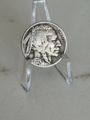 1917-D Buffalo Nickel~Very Good~Littleton Coin Co Receipt!