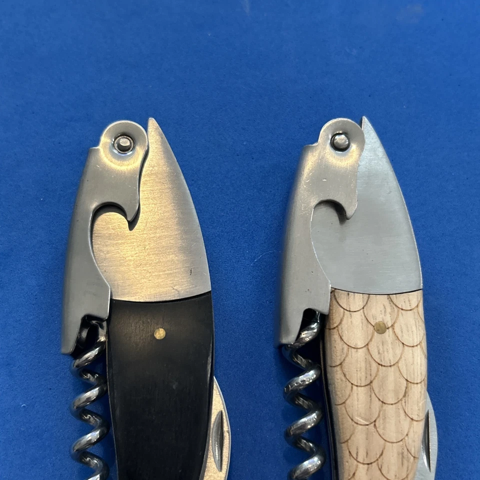 (2) KIKKERLAND Calidad Madera Pescado Camareros Sacacorchos Vino Llaves Abridores Foto 2 de 4