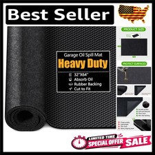 Garage Floor Mat, 32" x 64" for Under Car, Heavy Duty Mat Absorbent Pads for...