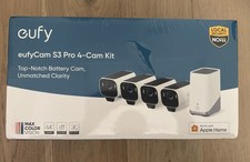New EufyCam S3 Pro 4K 4-Cam Kit  Solar Power Home Security Camera System