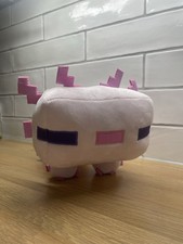 Official Minecraft Mattel Mojang Axolotl Plush Pink Soft Toy 12”