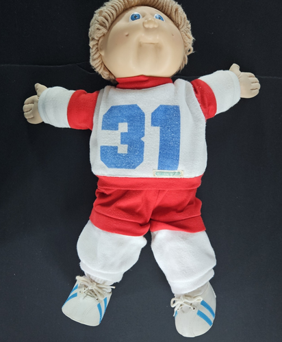 Vintage 1978-82 Cabbage Patch Kids Boy Doll Tan Hair Blue Eyes Sweat Suit - Bild 9 von 12