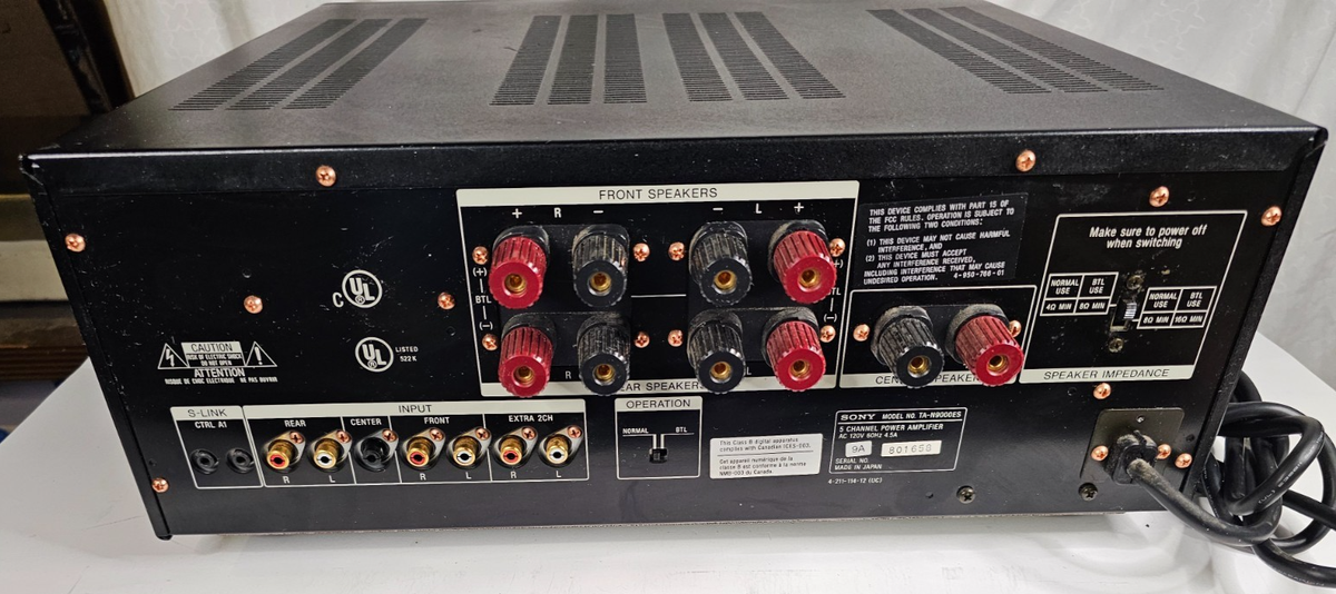 Sony 5ch マルチチャンネル パワーアンプ TA-N9000ES Sony ES TA-N9000ES 5-channel amplifier at Crutchfield