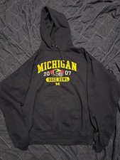 Vintage Michigan Wolverines 2007 Hooded Rose Bowl Sweatshirt -Champion XL