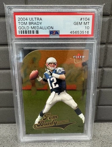 2004 ULTRA FLEER TOM BRADY GOLD MEDALLION PSA 10 *POP OF 12 ONLY*