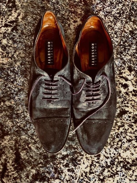 Men Fratelli Rossetti Heels Navy Suede 40.5