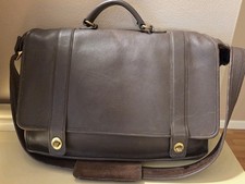 Vintage COACH 5274 Essex Briefcase Brown Leather Messenger Bag Made in USA