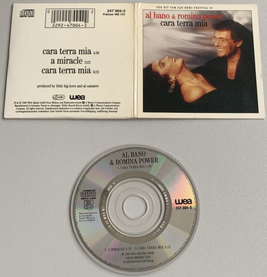 MCD 3-track Al Bano Romina Power - Cara Terra Mia San Remo Festival German press