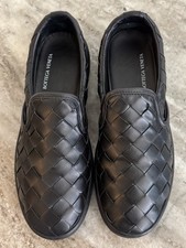 BOTTEGA VENETA SAWYER SNEAKERS 39/ 9 1050 BLACK NERO INTRECCIATO WOVEN LEATHER