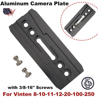 For Vinten 8-10-11-12-20-100-250 Quick Release Camera Plate 5 1/2 x 2.3'' & Bolts