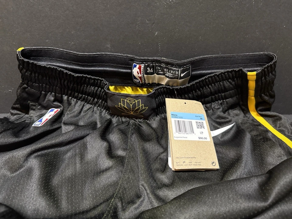 Nike Golden State Warriors Sz Medium City Etdition Shorts Swingman Curry Rare - Image 4 of 4