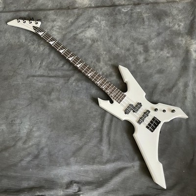 White Warrior Electric Bass Guitar Rosewood Fretboard Basswood Body 4 String