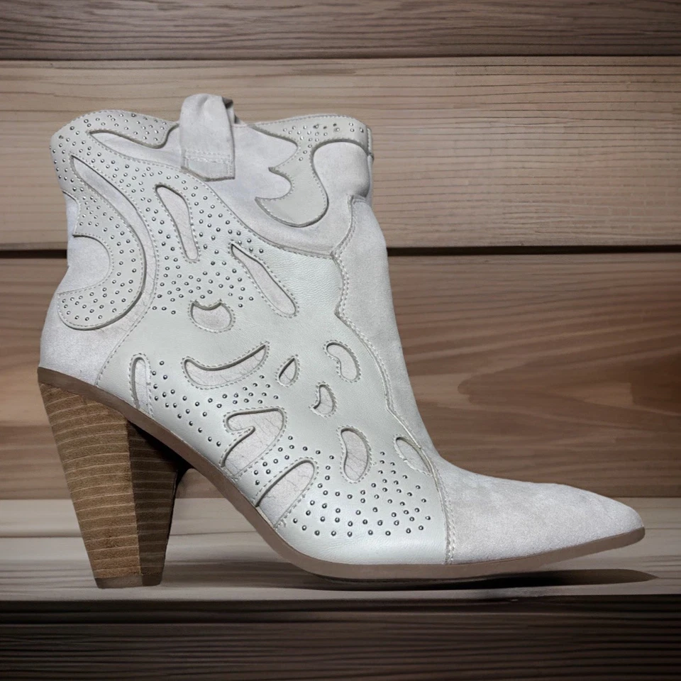 Mujer Carlos Santana Esterlina Vaquero Western Botines Crema Invierno Blanco 11 M Foto 2 de 4