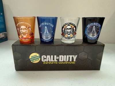 Call of Duty 4-Piece Shot Glass Set Infinite Warfare Video Game Nerd Block 
