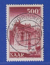 Saarland 1952 Ludwigskirche Mi-Nr. 337 O SAARBR&Uuml;CKEN gpr. GEIGLE BPP