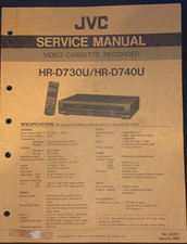 JVC HR-D730 HR-D740 VCR Service Manual Original