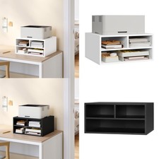 Druckerständer Druckertisch 3 Fächern Druckerschrank Druckerhalter 47x22,5x40 cm