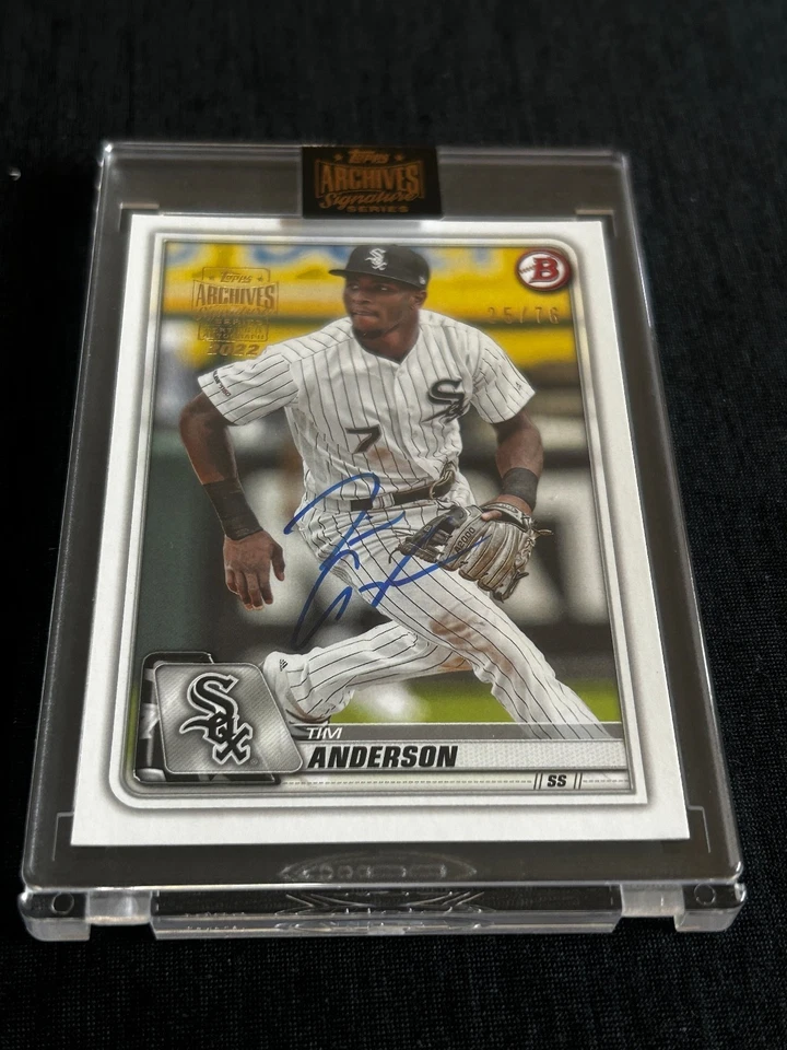 2022 Topps Archives Signature Series Tim Anderson BOWMAN AUTO #25/76 +AUTO ##/65 - Image 2 of 4