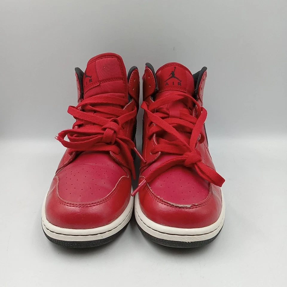 Zapatillas Nike Air Jordan 1 RETRO 2014 MID en ROJO GIMNASIO - Juveniles - Talla 7 EE. UU....202 Foto 3 de 4