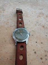 Tissot Antimagnetique Handaufzug Rund Edelstahl Silber Braun Leder mit Box