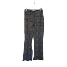 Urban Outfitters Black Gray Hounds Tooth Pull-On Trouser Flare Leg Pants Small