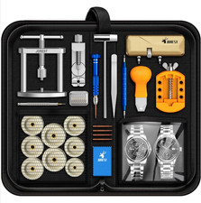 Watch Repair Kit with Press Tool, Battery Replacement, Strap Adjustment, Wrench,