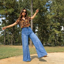 Vintage 70s Levi's Orange Tab Patch Pocket High Waisted Bell Bottoms Flare Jeans