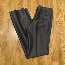 NEW Circle S Pants Men s Size 32x37 Unhemmed Western Polyester Made In USA Vtg