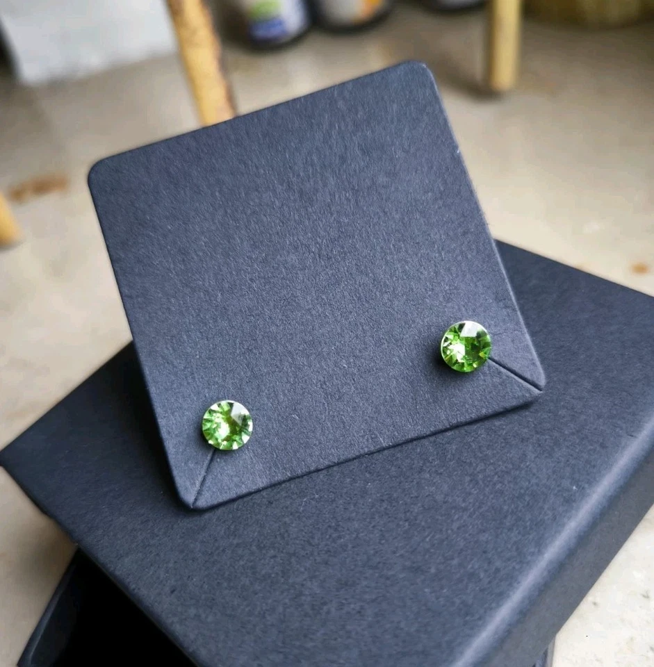 Ohrstecker Silber mit Swarovski Kristall Chaton 6 mm, Kristall Ohrringe Damen