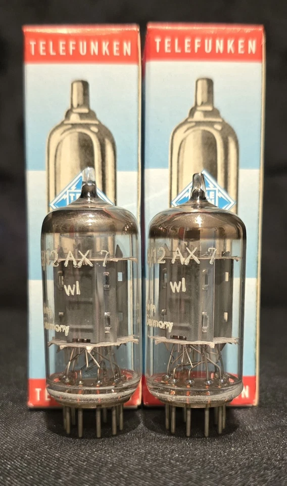 TELEFUNKEN 12AX7 ECC83 ТРУБКА ЛЕГЕНДАРНЫЙ БРИЛЛИАНТ МАРКА ЗАПАДНОЙ ГЕРМАНИИ ПОДОБРАННЫЙ НАБОР - Изображение 4 из 4