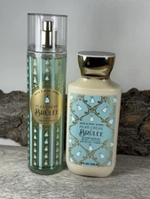 2 pc NEW Bath & Body Works PEAR CREME BRULEE lotion & fragrance mist set