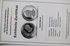 🧭 🇩🇪 GERMANY SILVER 6.7Gr PROOF MEDAL WITH COA ANGELA MERKEL B79 #21 BX16