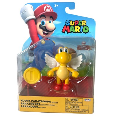 Super Mario Bros Koopa Paratroopa 3'' Collectible Action Figure Jakks Pacific Toy