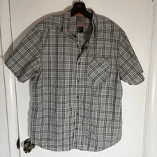 5.11 Tactical #71394 Carson Blue & Gray Plaid Blend Snap Button Shirt Mens Large