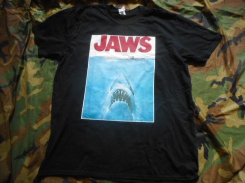 CLASSIC JAWS MOVIE FILM POSTER T SHIRT 