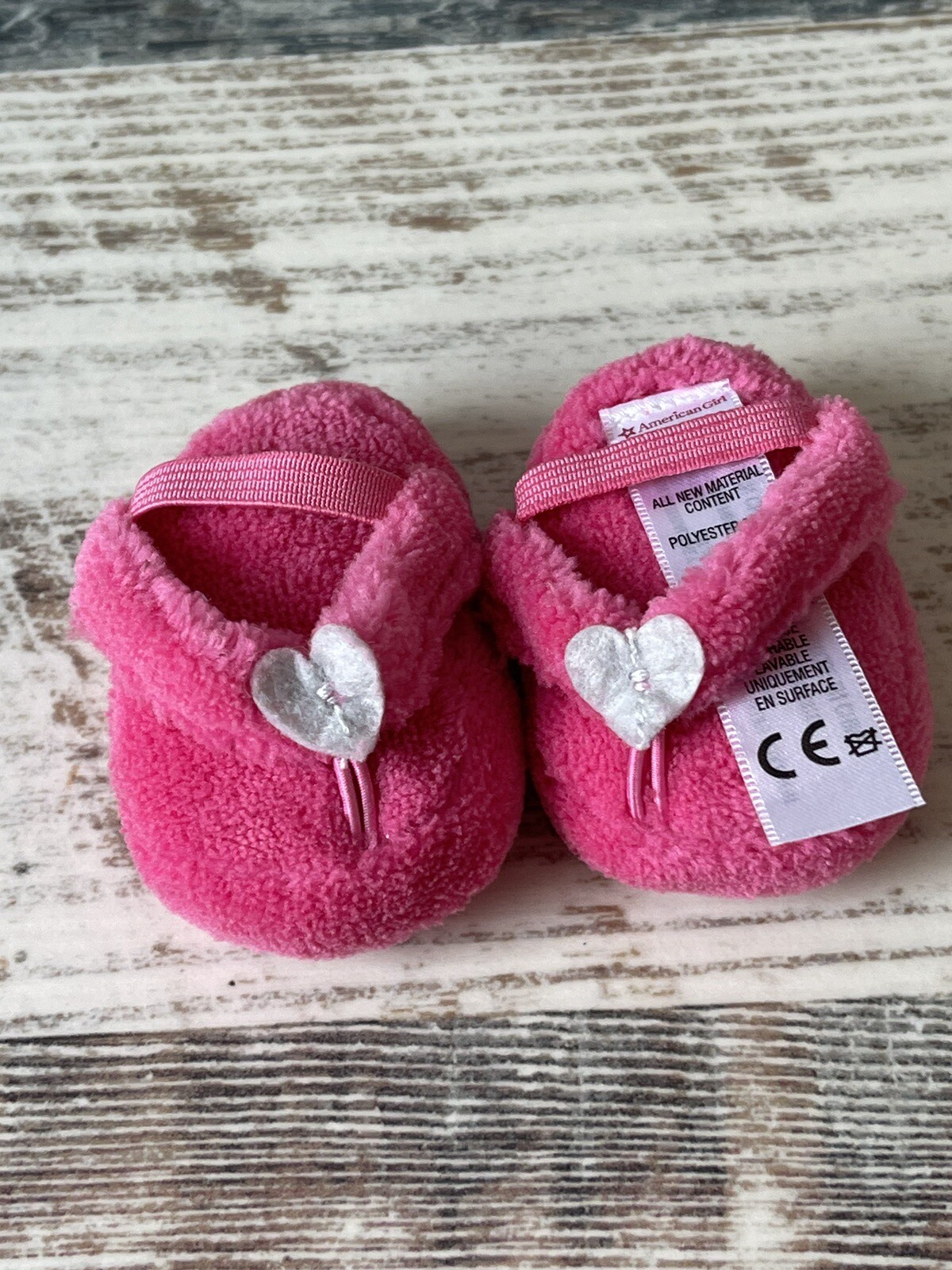 SAOLA My American Girl Doll LOVELY LEOPARD PJs scarpe rosa cuore pantofole solo 2015