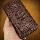 Mens Leather Wallet Zipper Card Holder Long Phone Purse Clutch Handbag Billfold