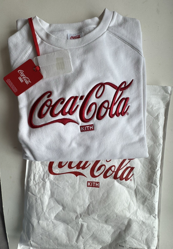 Kith x Coca Cola White Crewneck Sweatshirt Size LARGE BRAND NEW AUTHENTIC - Picture 2 of 9
