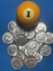 One, 1964 Kennedy Half Dollar, 90% Silver Coin, Good to VG Condition............