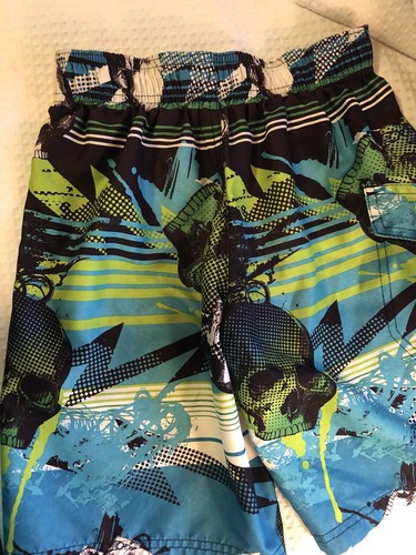 Joe Boxer - Swim Trunks - Youth - Medium (8) Blue, Black, Yellow, Green Shorts - Picture 8 of 18