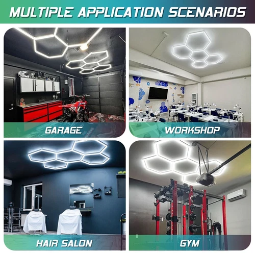 5x Hexagon LED Lampe Röhren Werkstatt Garage Wand Decken Leuchte Beleuchtung DE - Bild 8 von 16