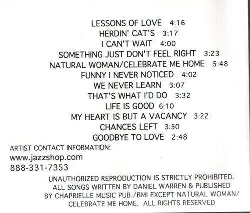 The WARREN COMMISSION - Lessons of Love (CD) - Bild 2 von 2