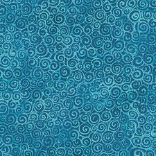 Fabric Swirls Aqua Tonal LAUREL BURCH Cotton 1/4 yard 9333