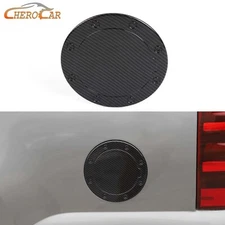 Carbon Fiber ABS Gas Cap Door Fuel Tank Cover For Chevy Silverado Sierra 1999-06