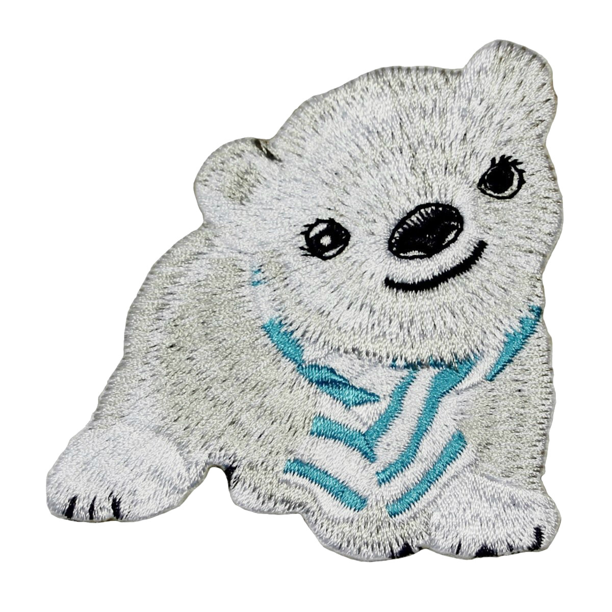 Baby Polar Bear Patch Embroidered Iron-on Applique Animals Nature Crafts