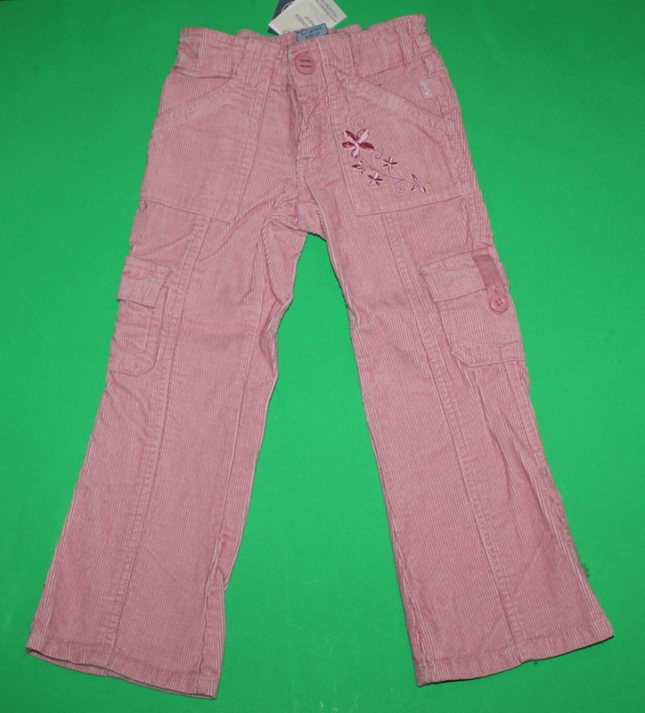 4 NWT Pumpkin Patch COUNTRY ESTATE Light Pink Corduroy Cargo PANTS Girls 