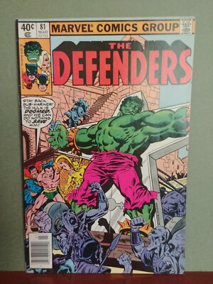 * Defenders #81 * NEWSSTAND  Marvel Comics 1980 Namor Hulk    5.0